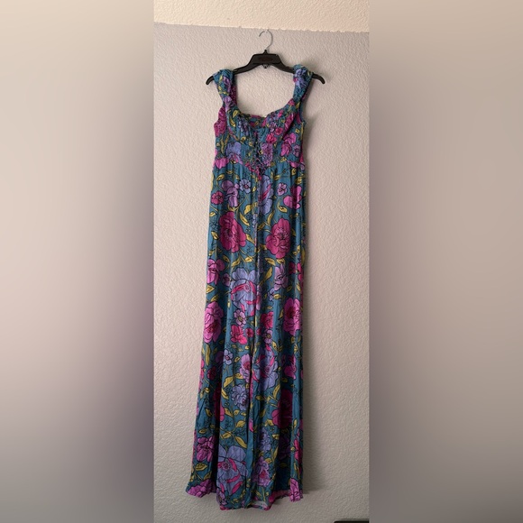 Free People Rolling Hills Jumpsuit Bluebell Combo OB1617140 NWT Size M - Picture 4 of 13